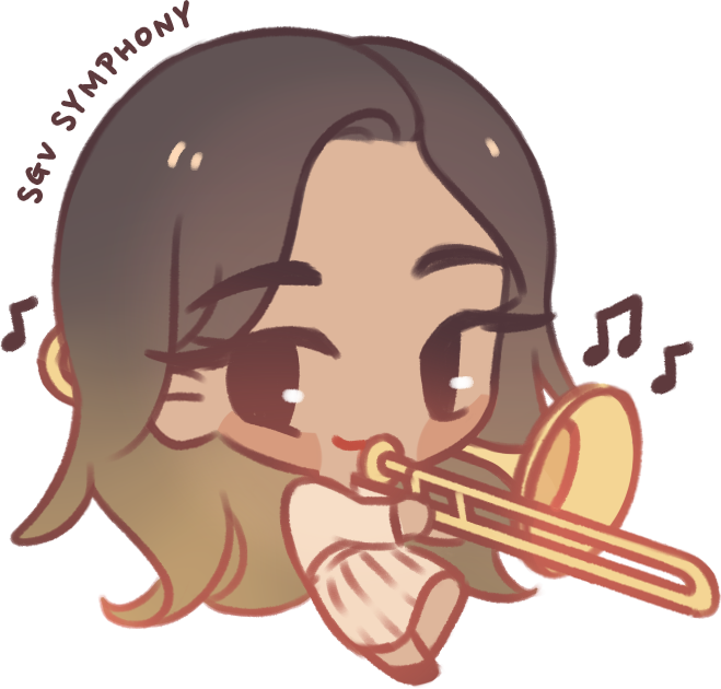 Trombonist Anime Chibi Sticker